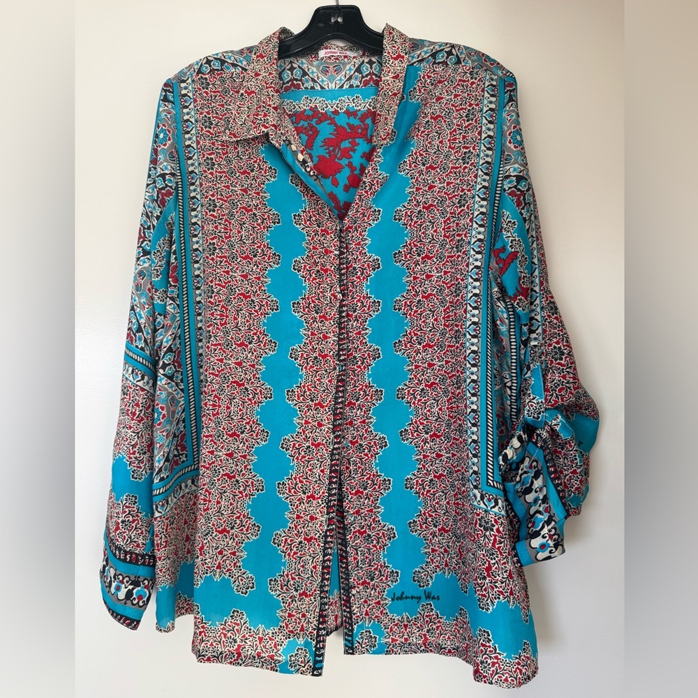 Johnny Was Silk Blouse